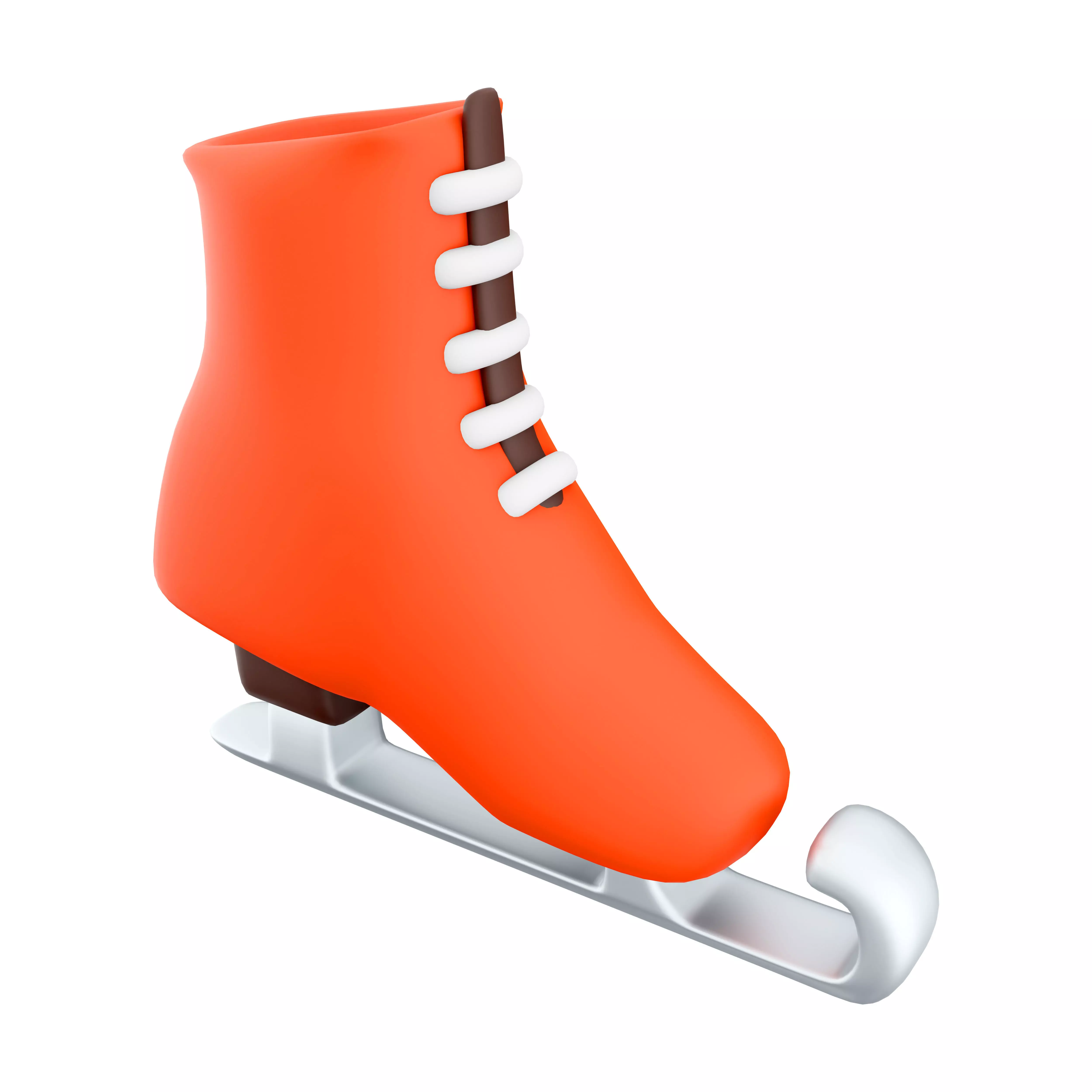 3d red ice skates icon 3D model