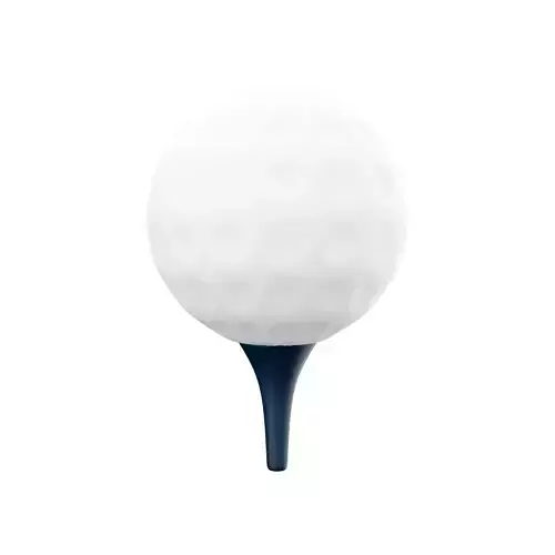 3d white golf ball icon 3D model