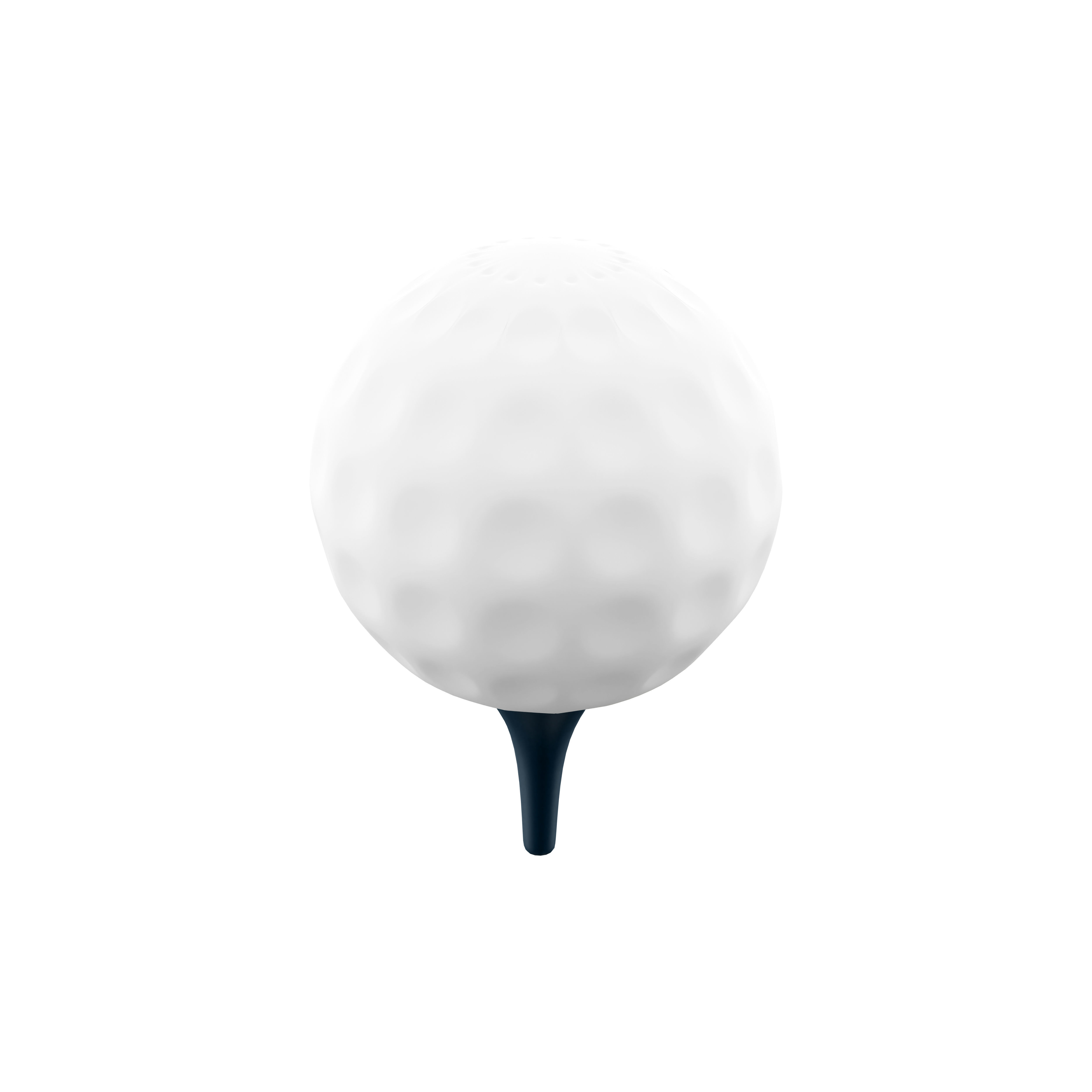 3d white golf ball icon 3D model_5