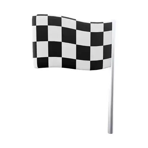 3d  racing flag icon 3D model