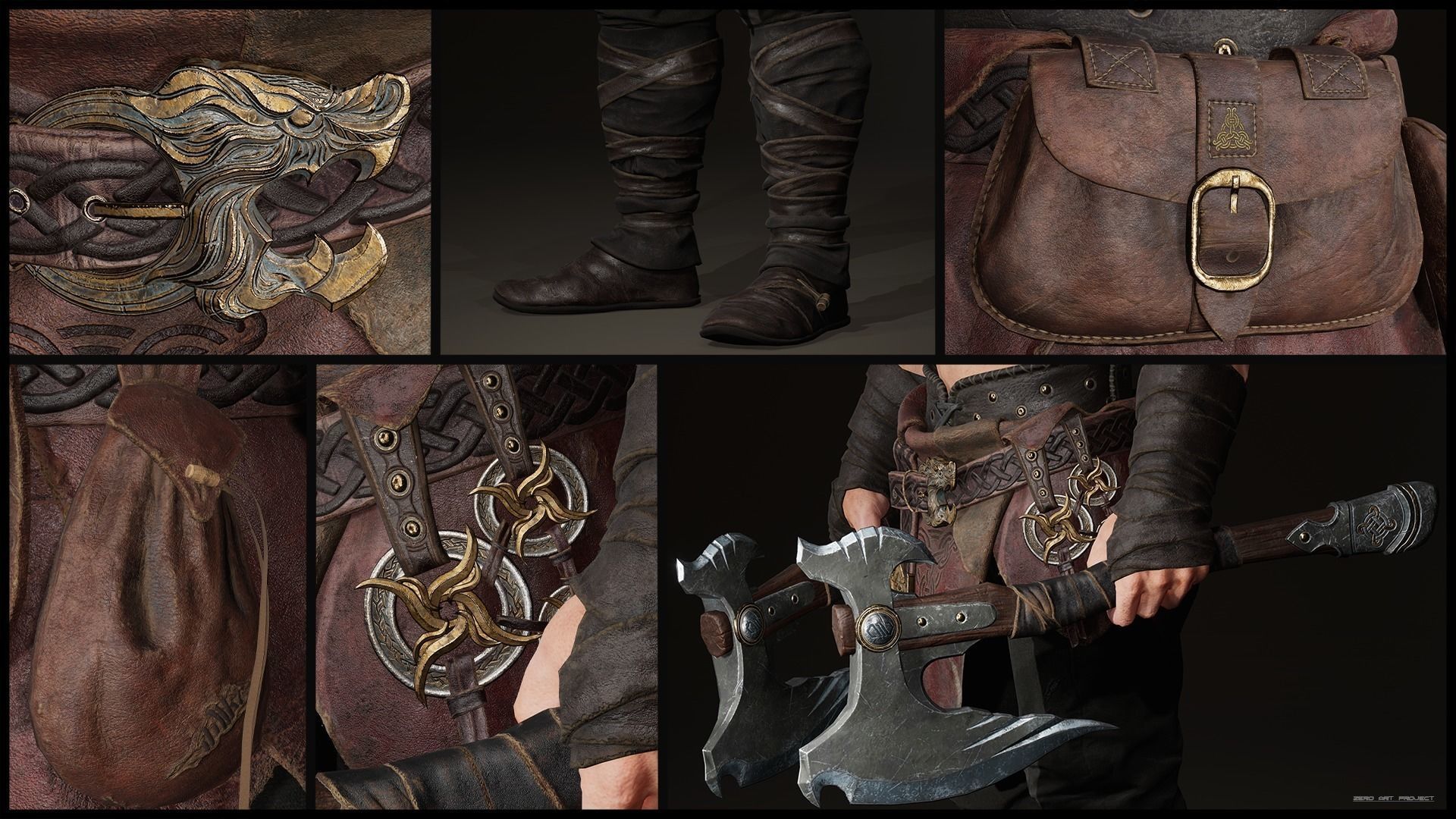 Barbarian Hargold Low-poly 3D model_4