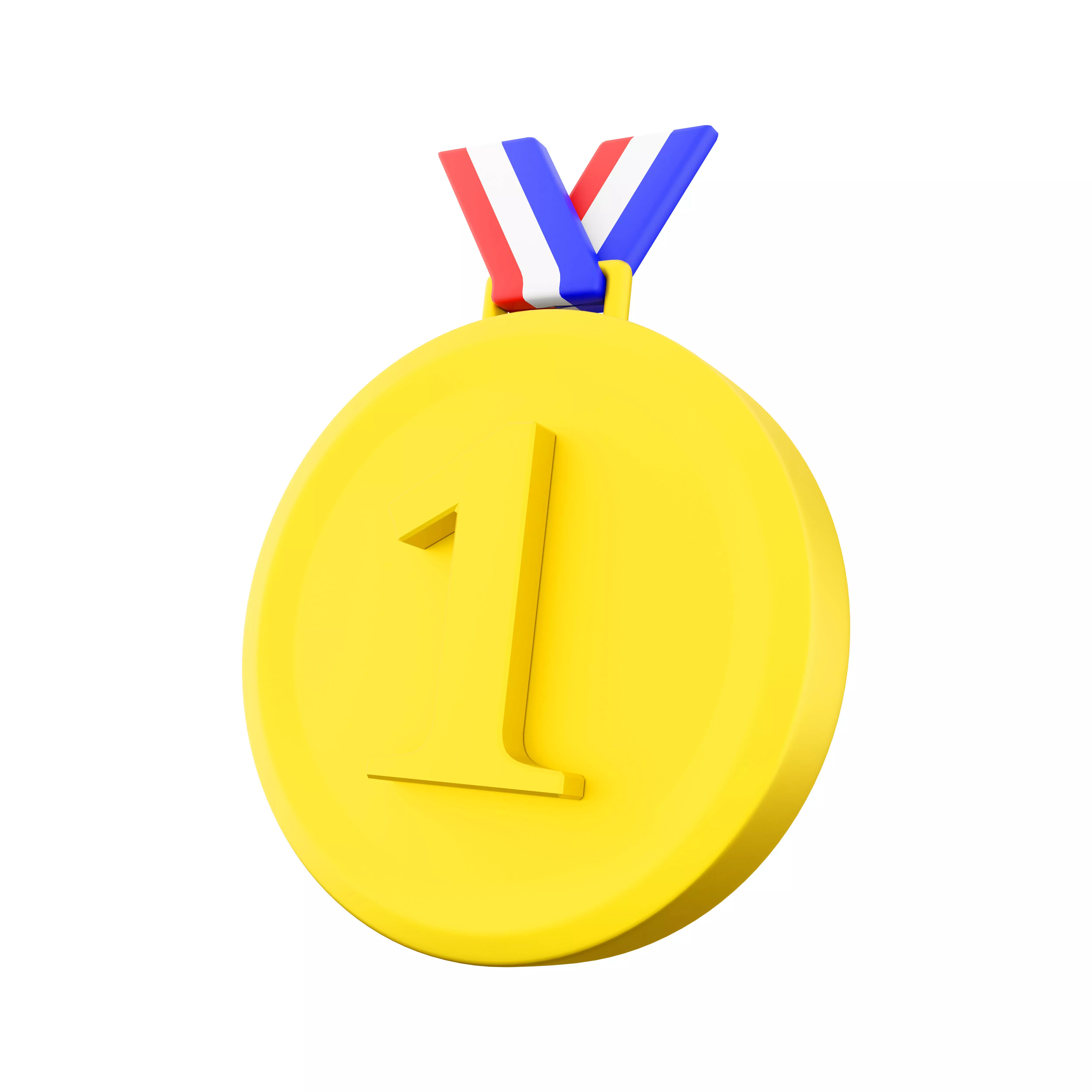 3d  first place gold medal icon 3D model_0