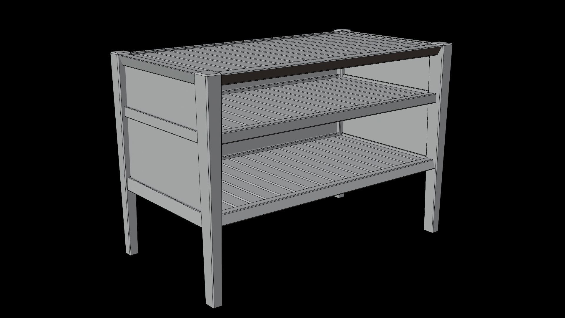 PBR WOOD FURNITURES - Collection 01  - 4K Textures Game Ready Low-poly 3D model_13