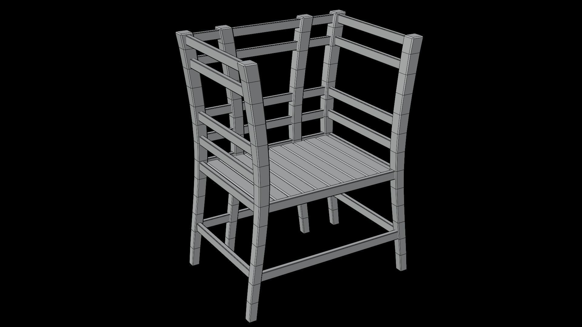 PBR WOOD FURNITURES - Collection 01  - 4K Textures Game Ready Low-poly 3D model_18