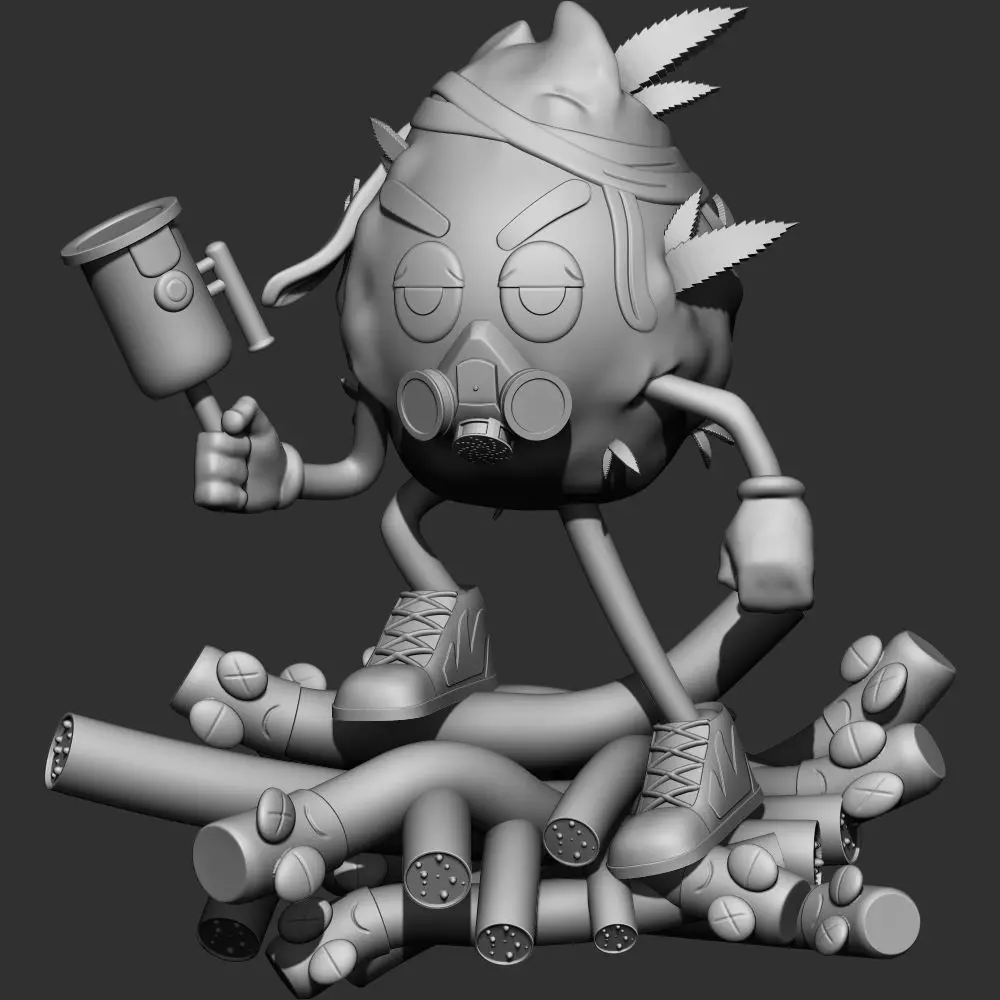 No smoking plant 3D print model_0