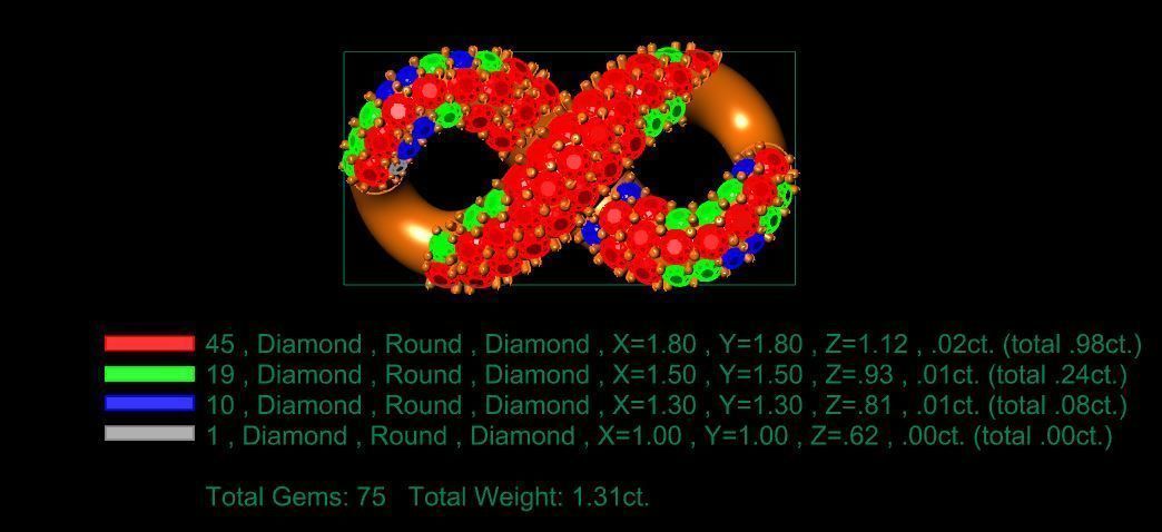 Infinity chain link 3D model_3