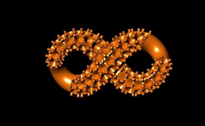 Infinity chain link 3D model_4