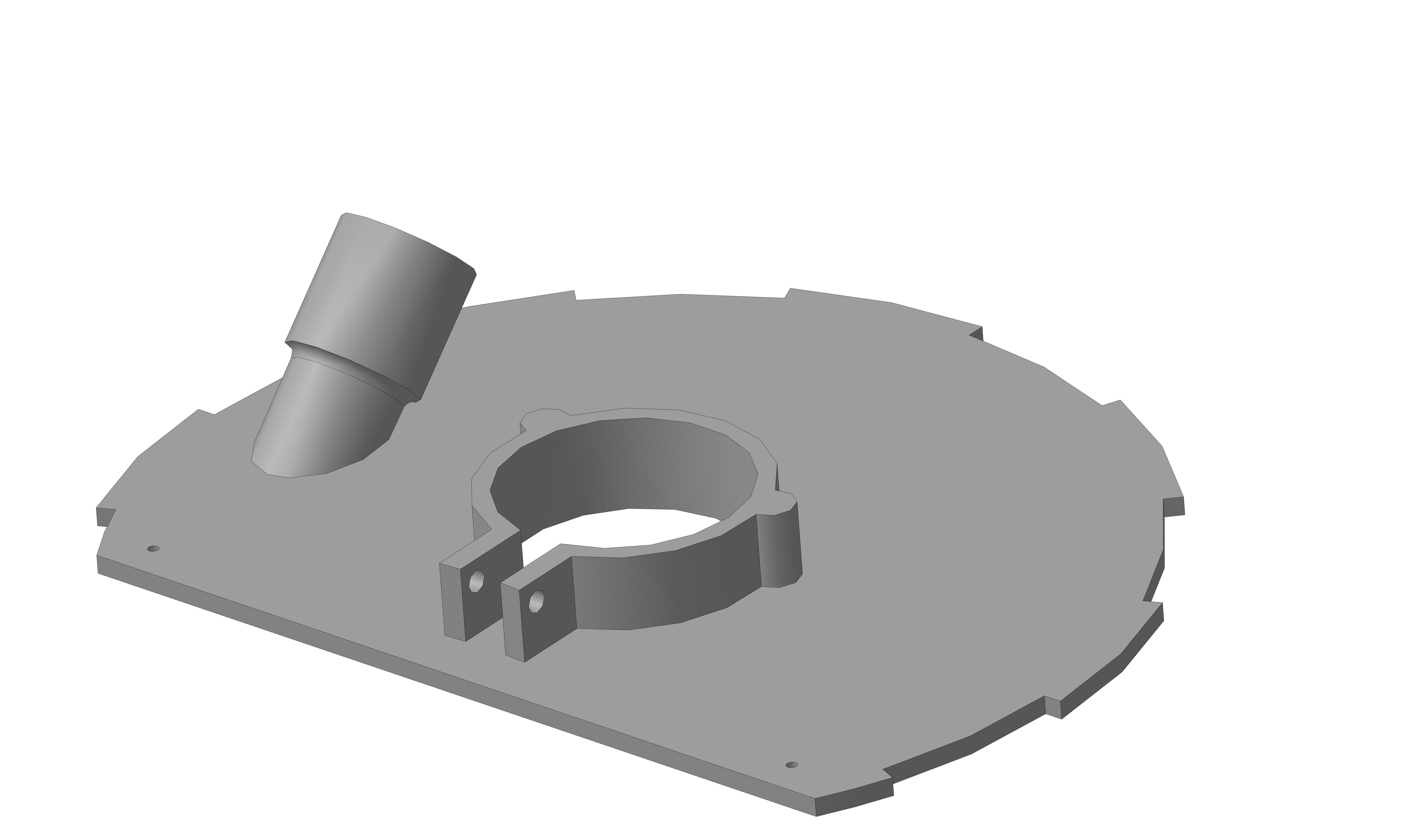 ANGLE DISK GRINDER FUME HOOD 230MM 3D print model_2