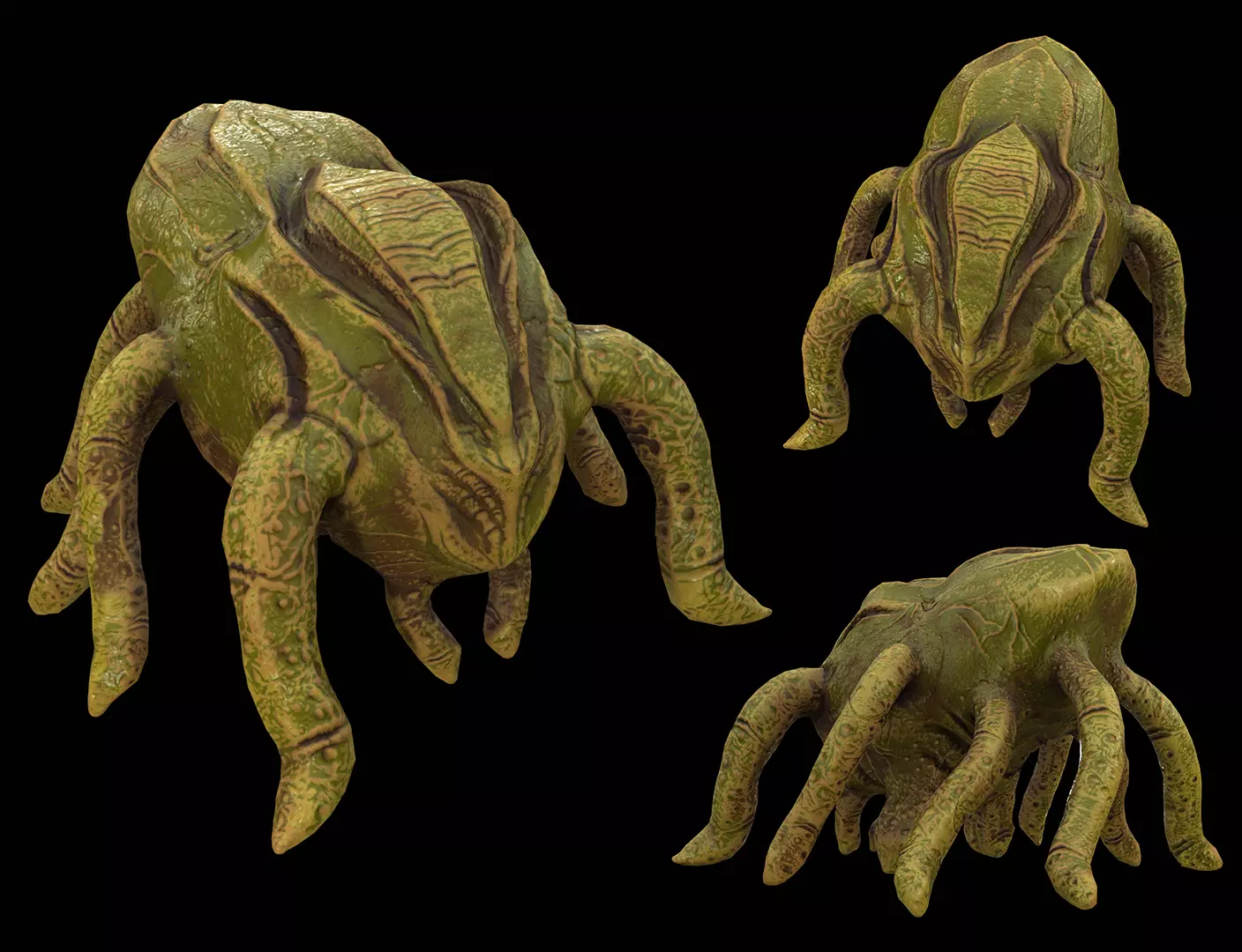 Alien Egg 3 Low-poly 3D model