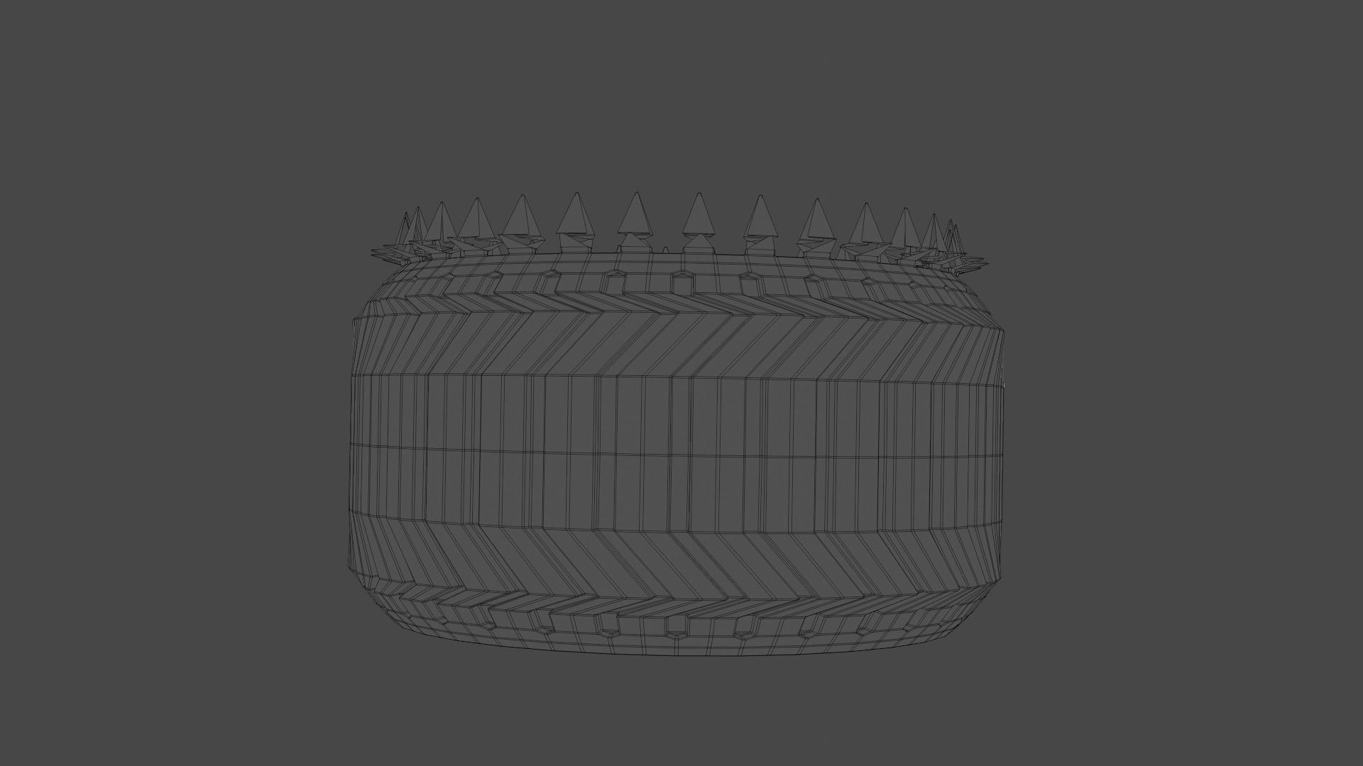 Wheel Low-poly 3D model_3