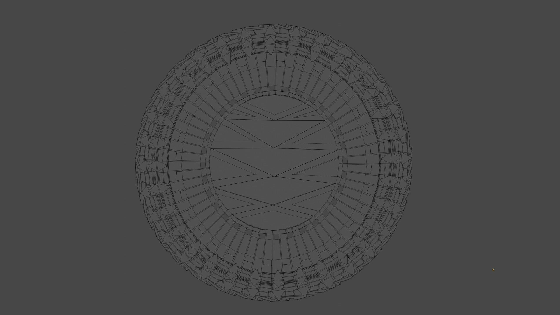 Wheel Low-poly 3D model_8