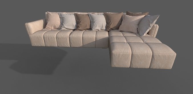 3D Sofa Low-poly 3D model