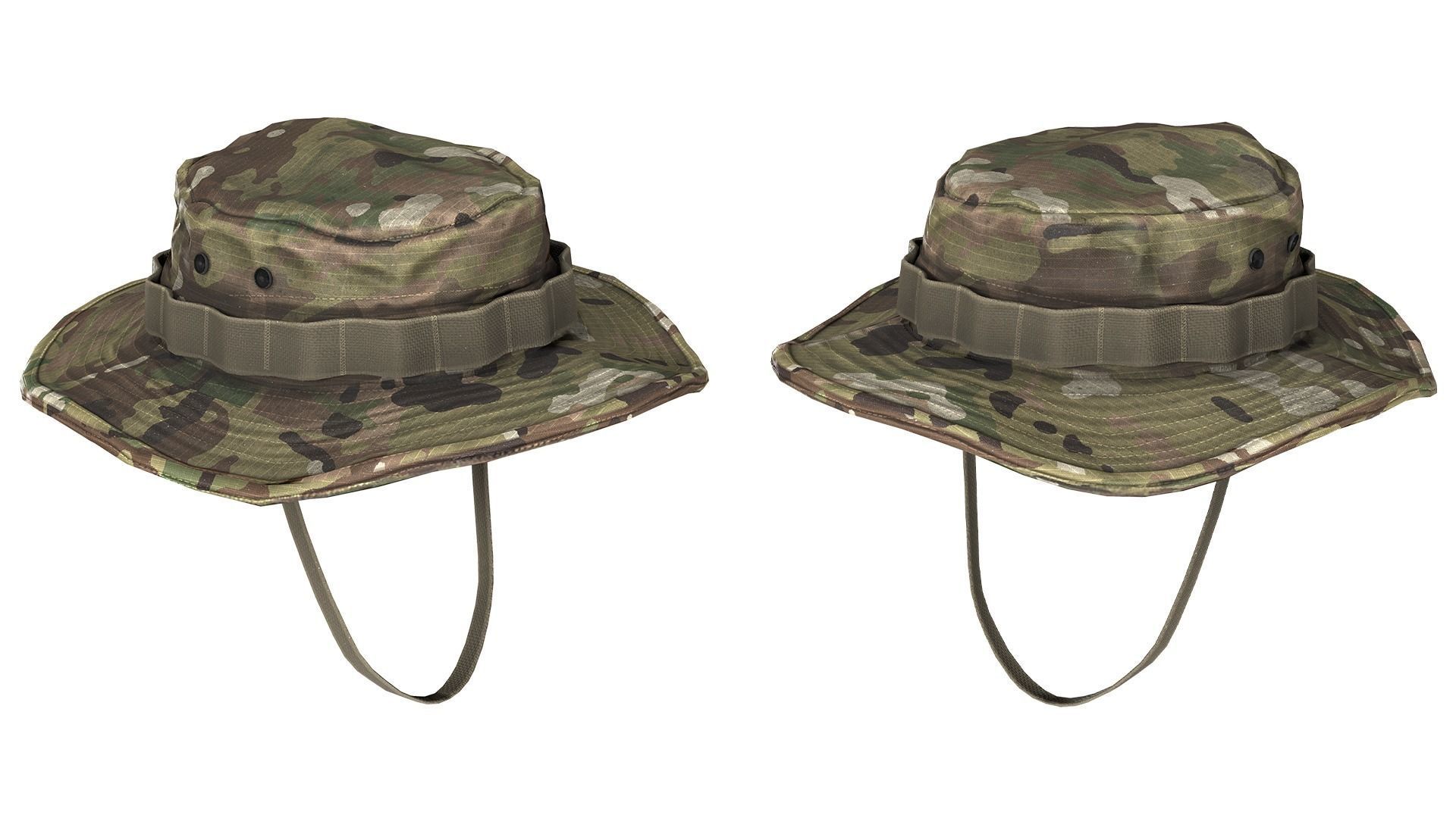 MILITARY BOONIE HAT Low-poly 3D model_2