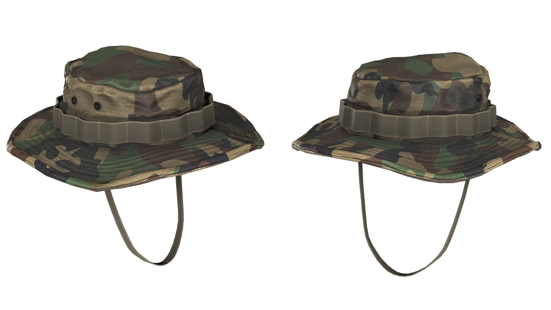 MILITARY BOONIE HAT Low-poly 3D model_3