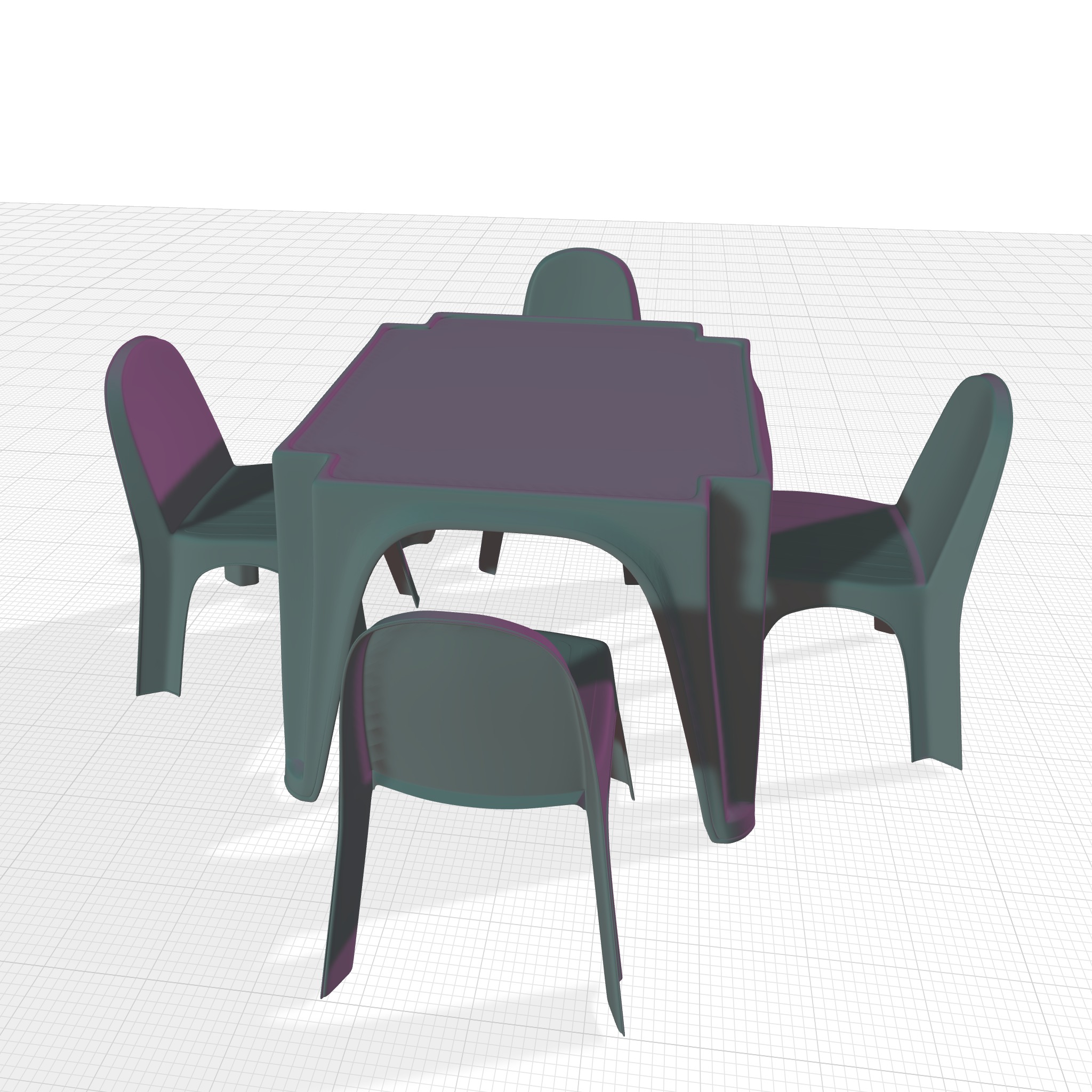 Karissa Kids Table and Chair Set 3D model_5