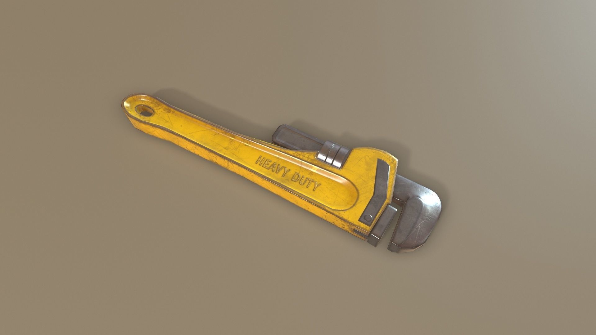 Tool Kit with Crowbar Low-poly 3D model_3