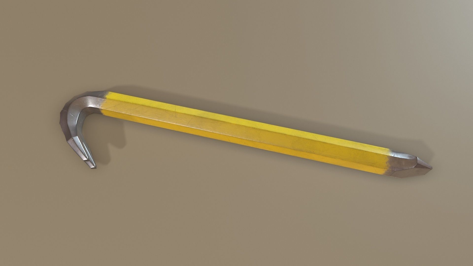 Tool Kit with Crowbar Low-poly 3D model_1
