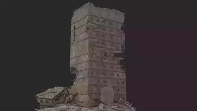 destroyed building 