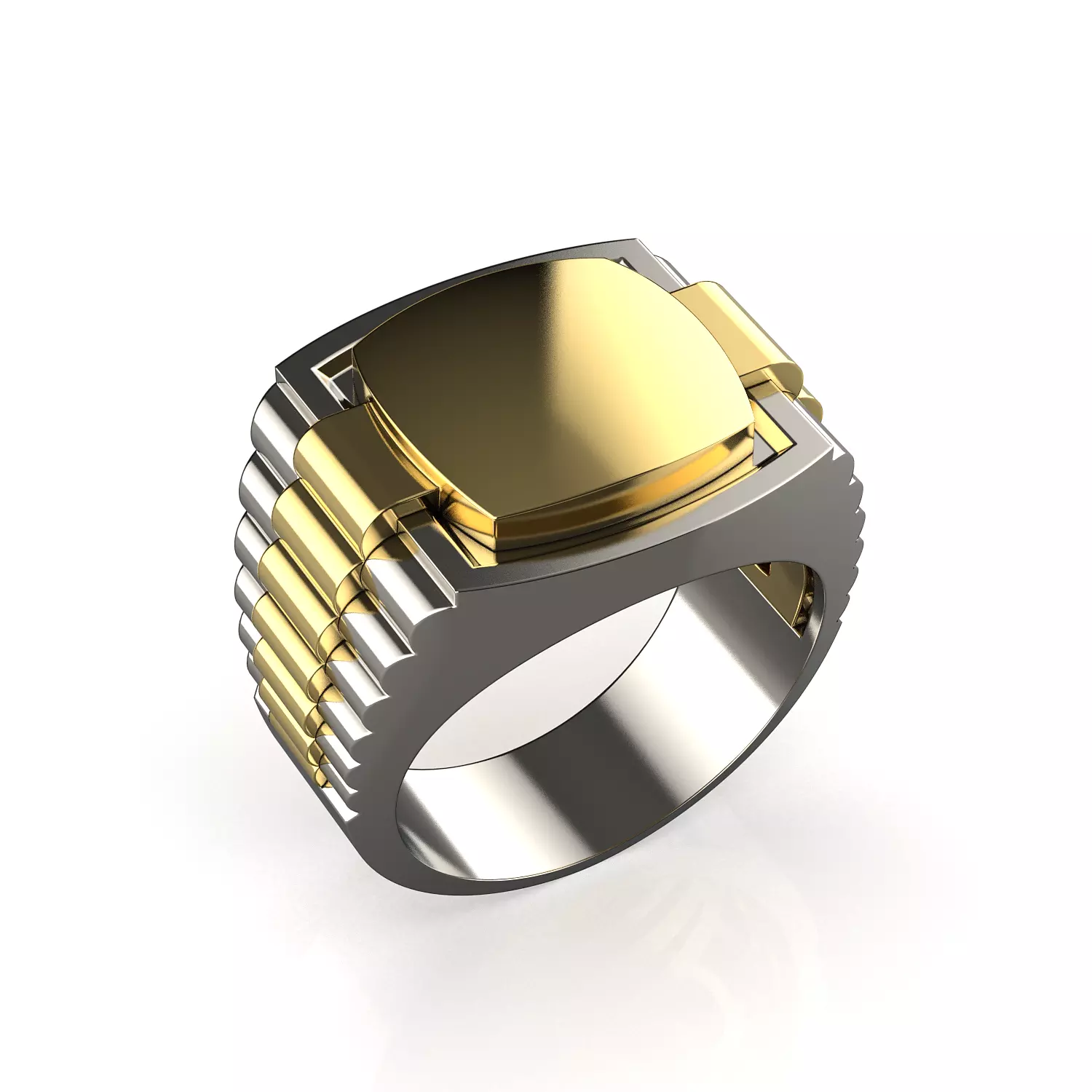 Mens Signet Ring Watch Style MR 21 3D print model