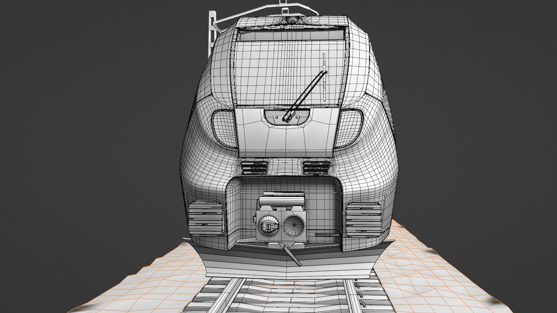 Bombardier TALENT Train National Express Rigged Animated Low-poly 3D model_12