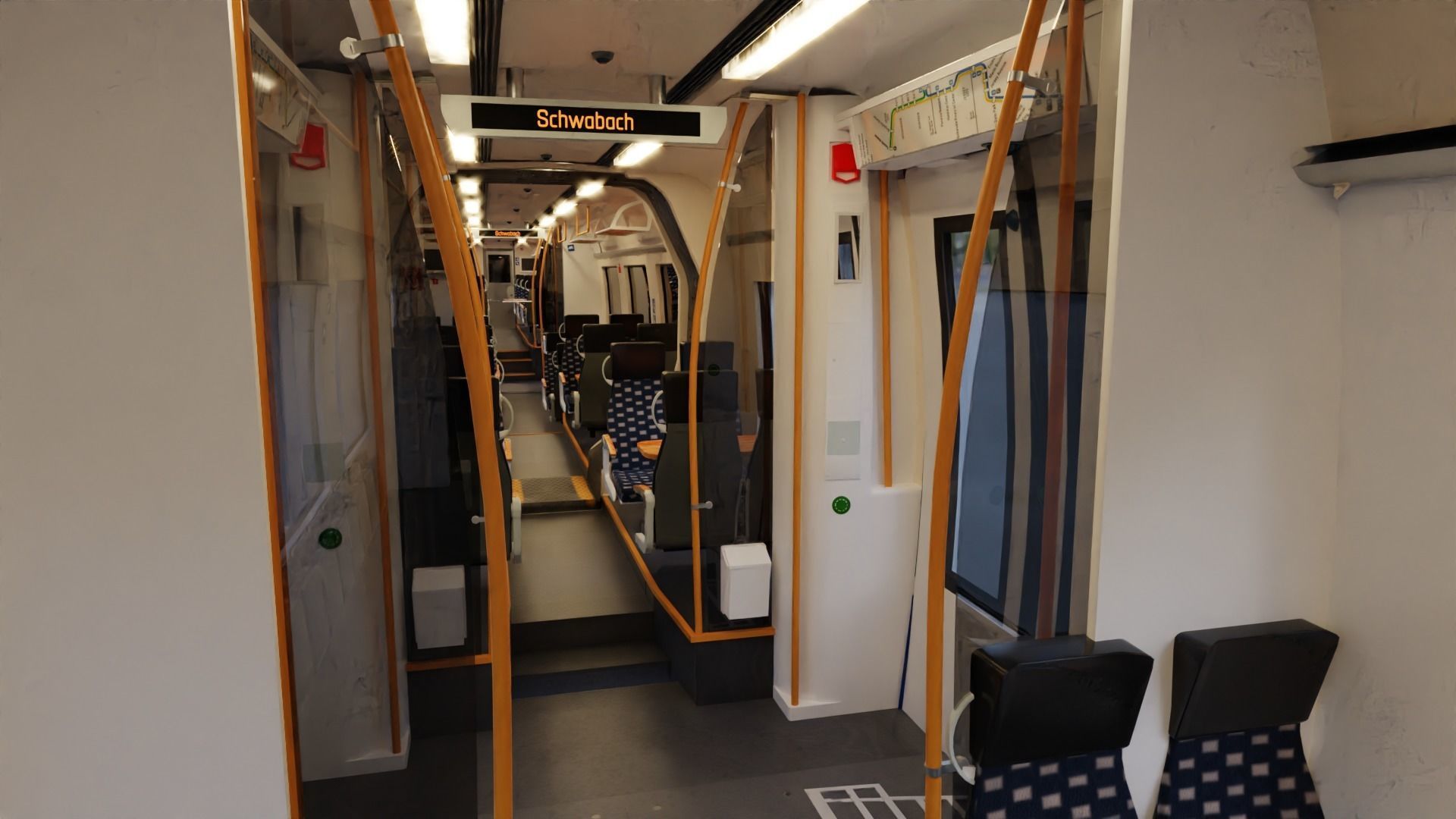 Bombardier TALENT Train National Express Rigged Animated Low-poly 3D model_11