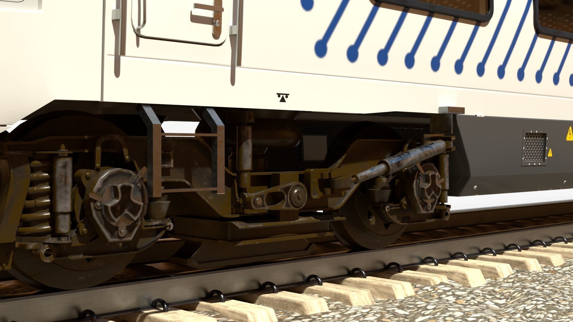 Bombardier TALENT Train National Express Rigged Animated Low-poly 3D model_7