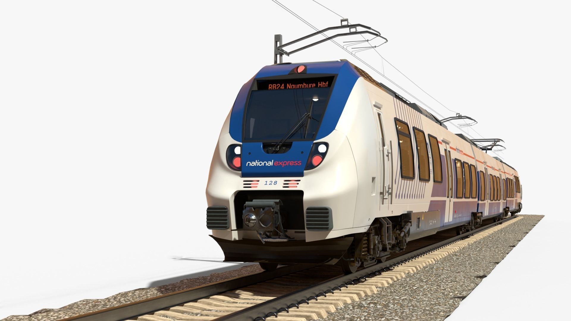 Bombardier TALENT Train National Express Rigged Animated Low-poly 3D model_3