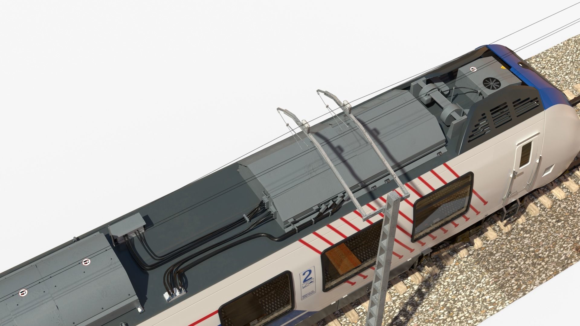 Bombardier TALENT Train National Express Rigged Animated Low-poly 3D model_6