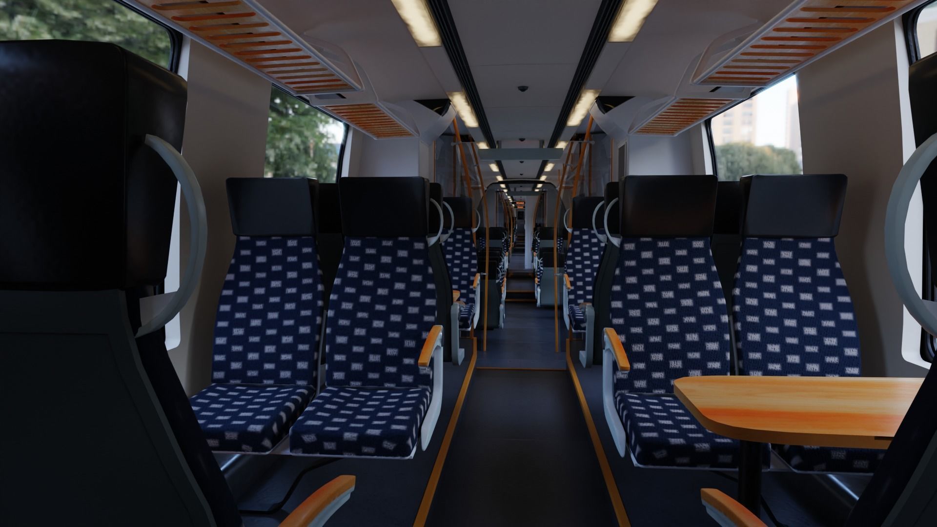 Bombardier TALENT Train National Express Rigged Animated Low-poly 3D model_8