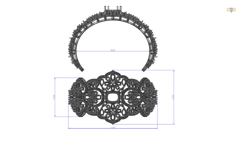 jewlery braclet 3D print model_4