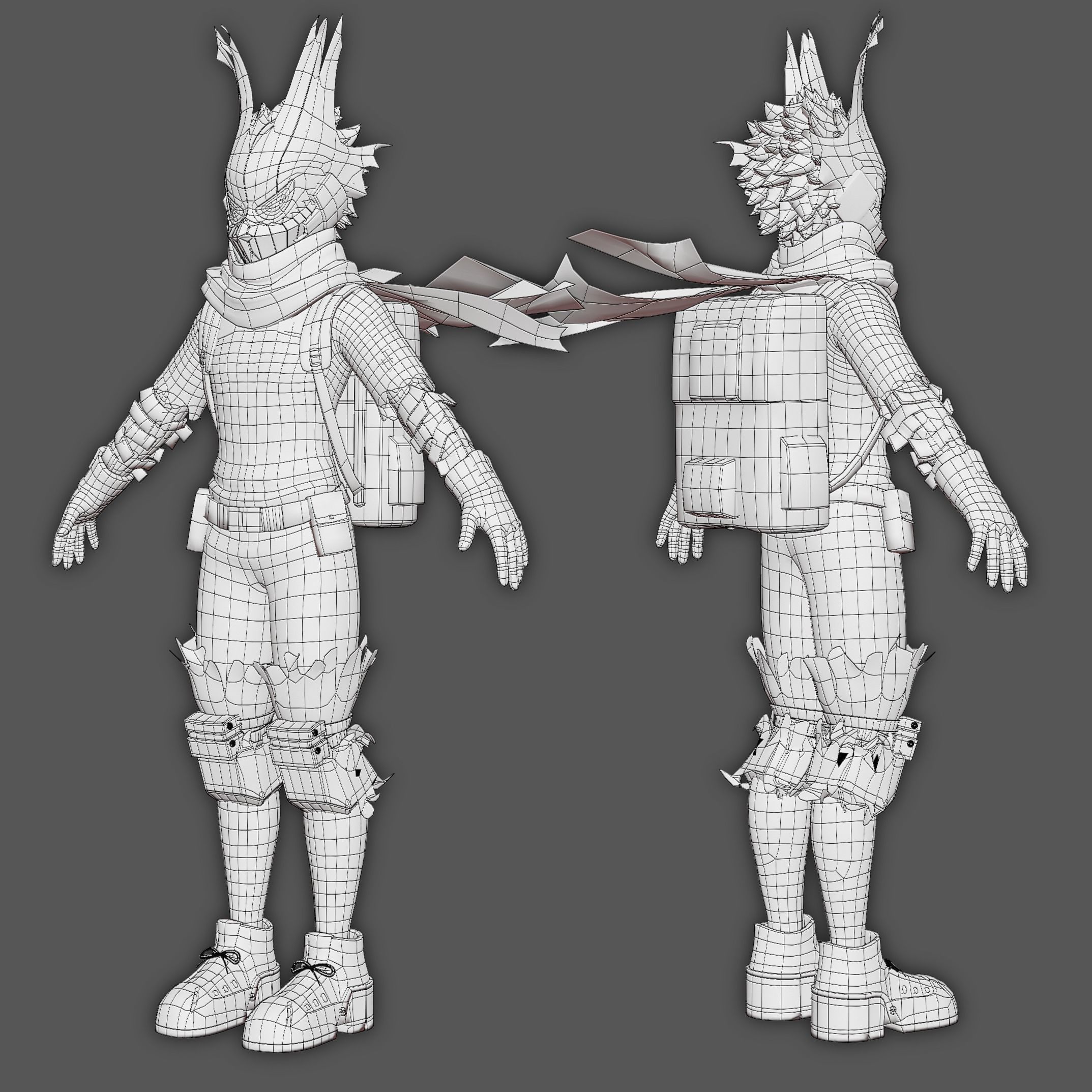 Edgy Midoriya from Boku no hero academia - Rigged Low-poly 3D model_6