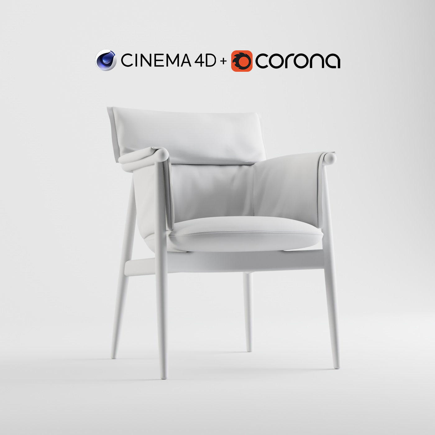 E015 Embrace Lounge Chair by  C4D and Corona Render  3D model_1