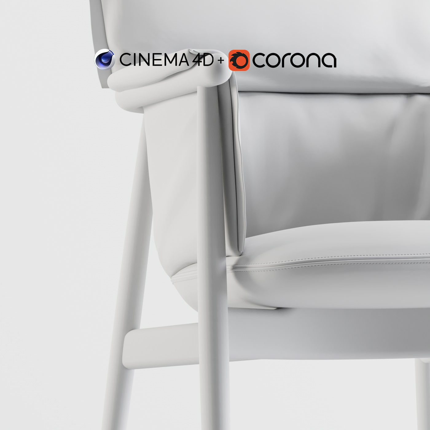 E015 Embrace Lounge Chair by  C4D and Corona Render  3D model_3