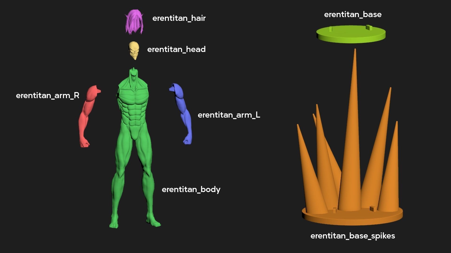 Eren Titan Figure Shingeki no Kyojin 3D print model_4