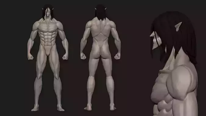 Eren Titan Figure Shingeki no Kyojin 3D print model