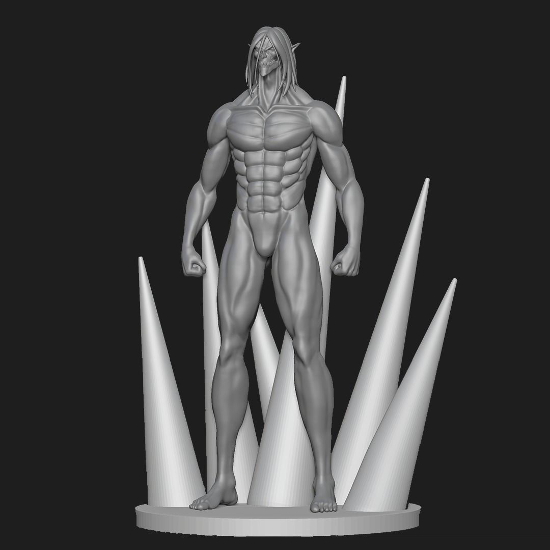 Eren Titan Figure Shingeki no Kyojin 3D print model_3