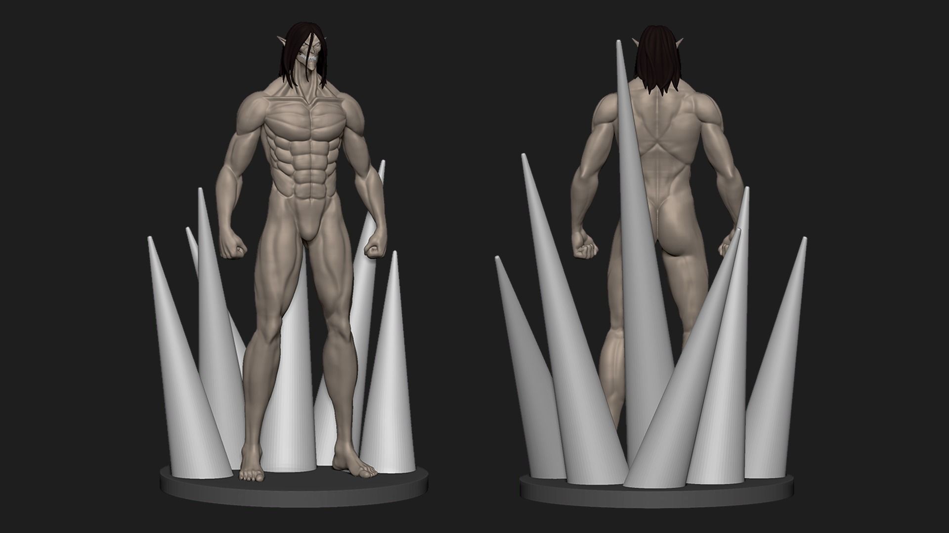 Eren Titan Figure Shingeki no Kyojin 3D print model_2