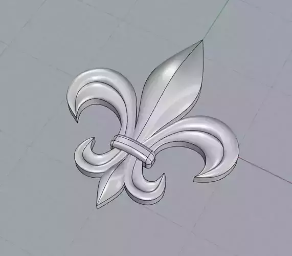 Fleus de lis bas relief