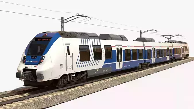 Bombardier TALENT Train National Express Low-poly 3D model