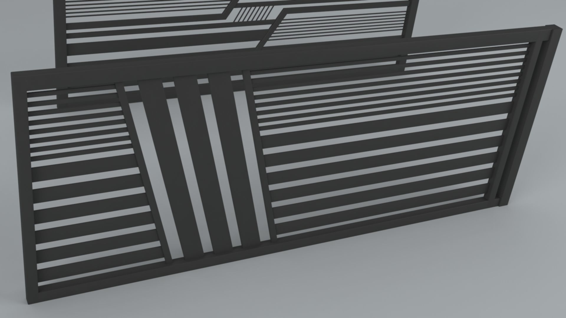 Modern Fences 3D model_8