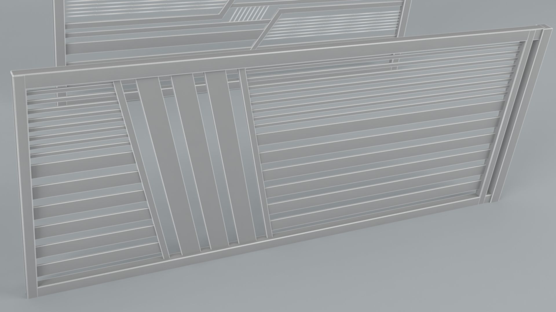 Modern Fences 3D model_16