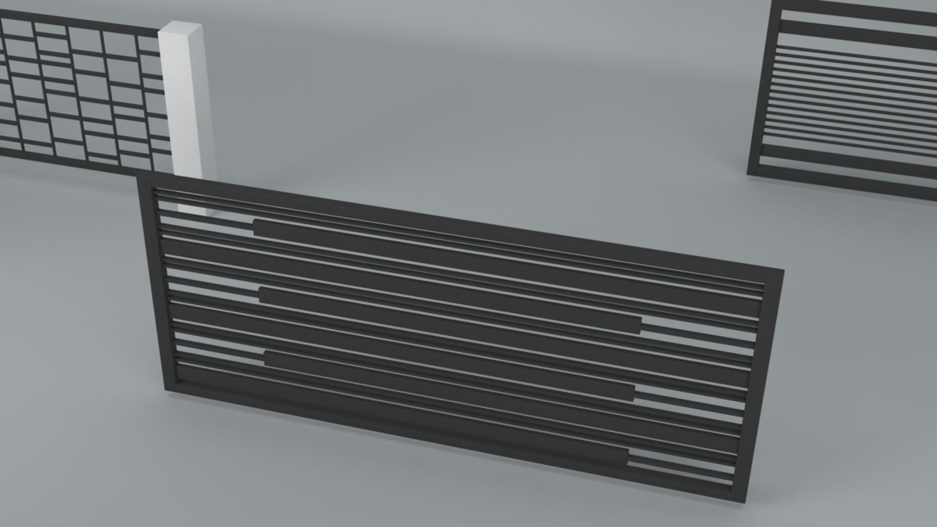 Modern Fences 3D model_6
