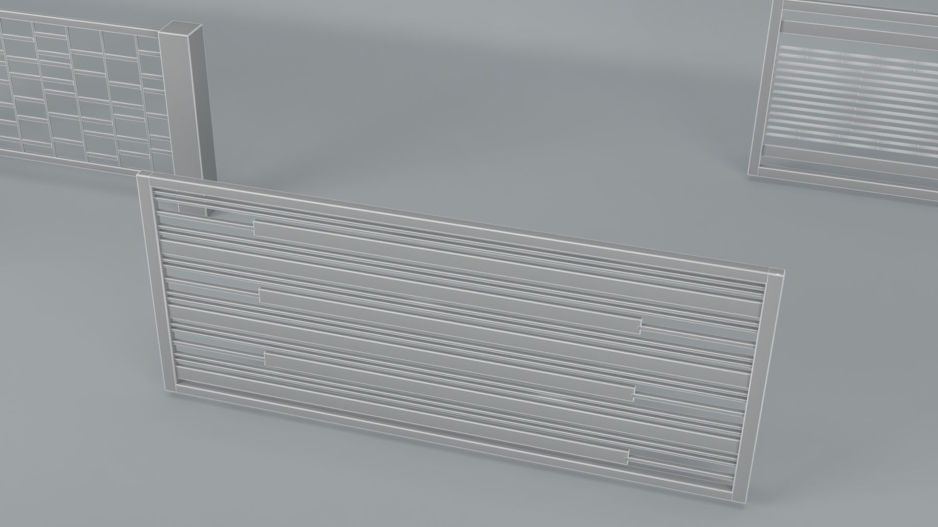 Modern Fences 3D model_14