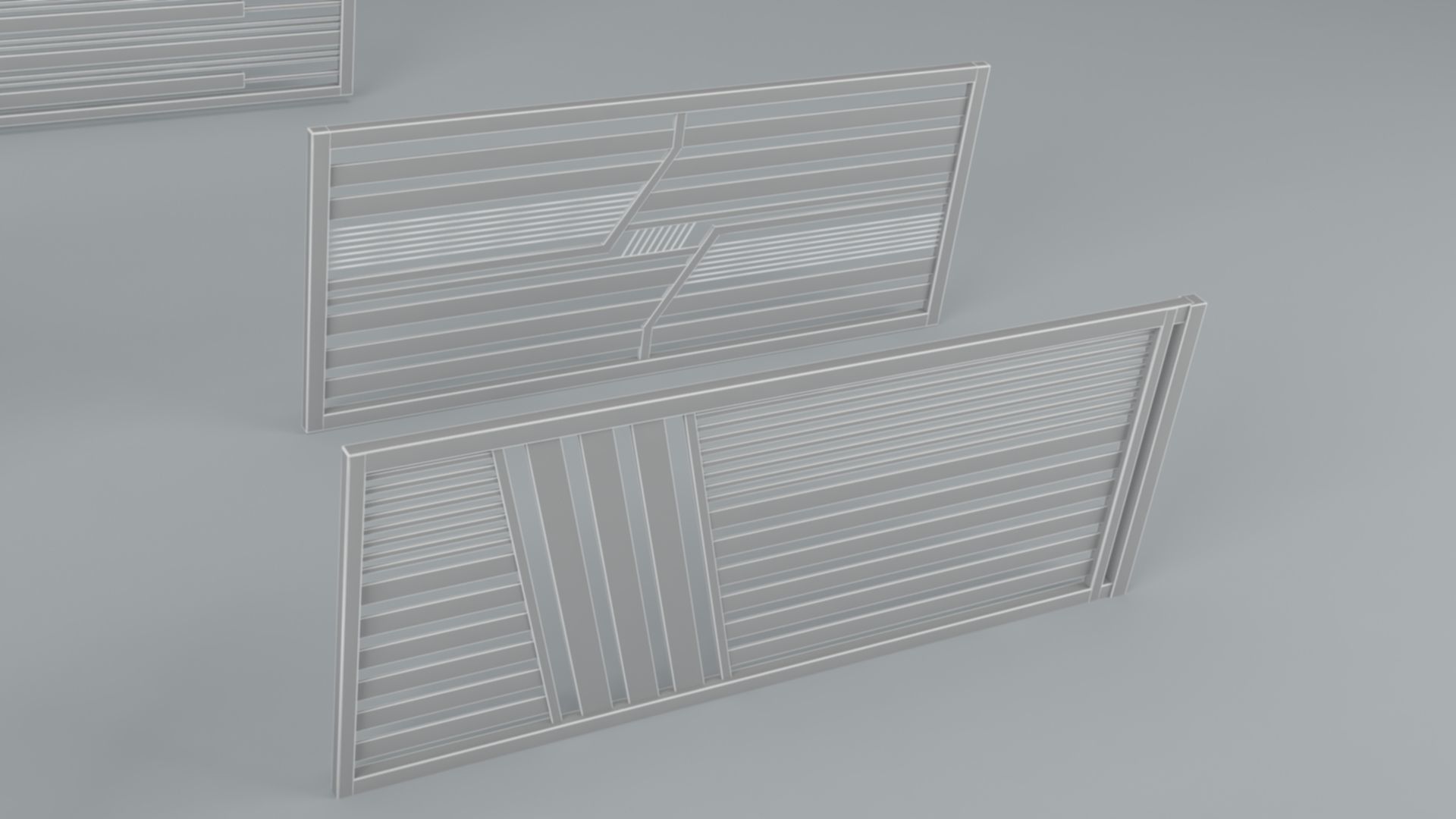 Modern Fences 3D model_26