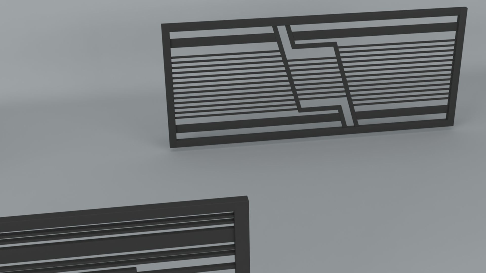 Modern Fences 3D model_11