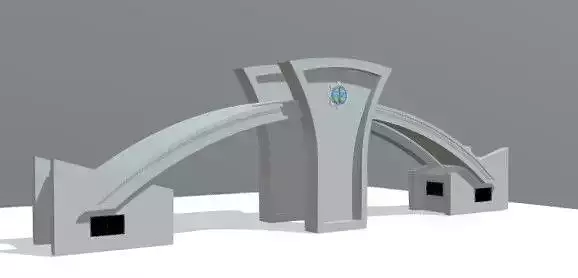 Mehran University Jamshoro Main Gate 3D model