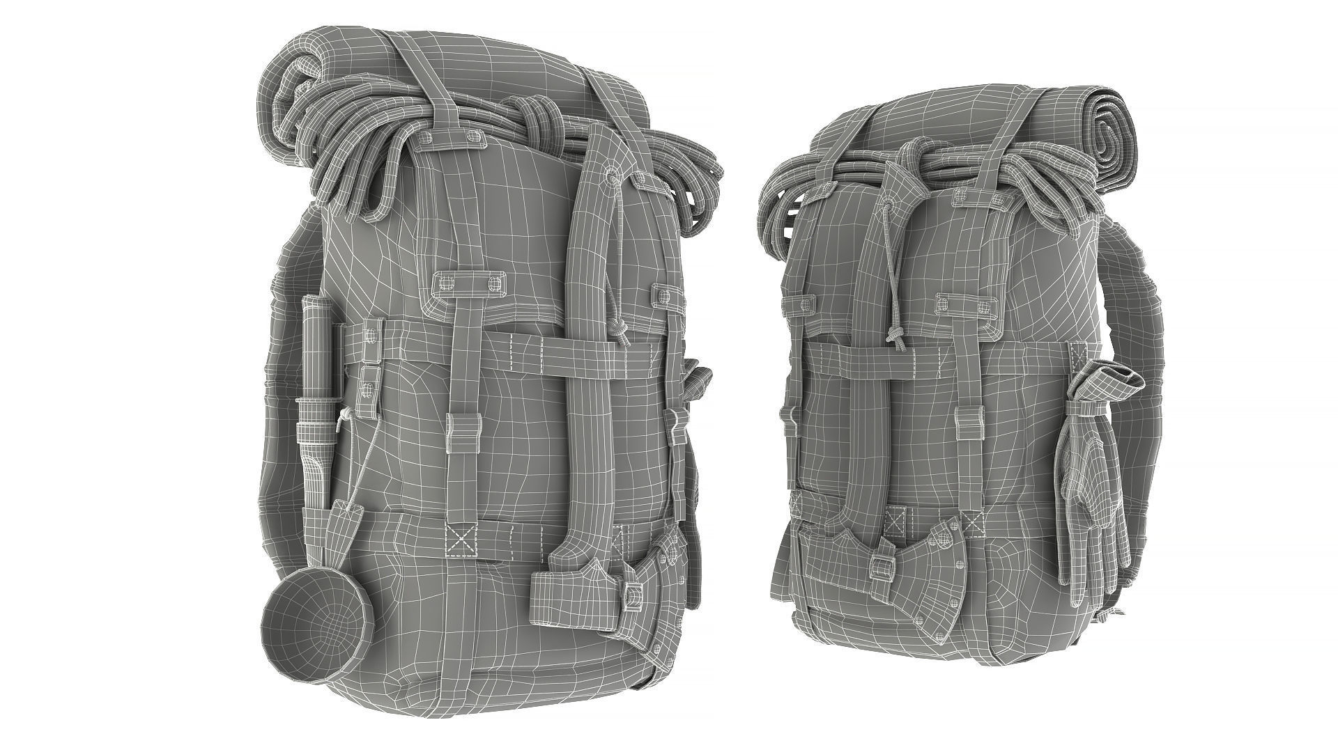 Camping Backpack 3D model_15