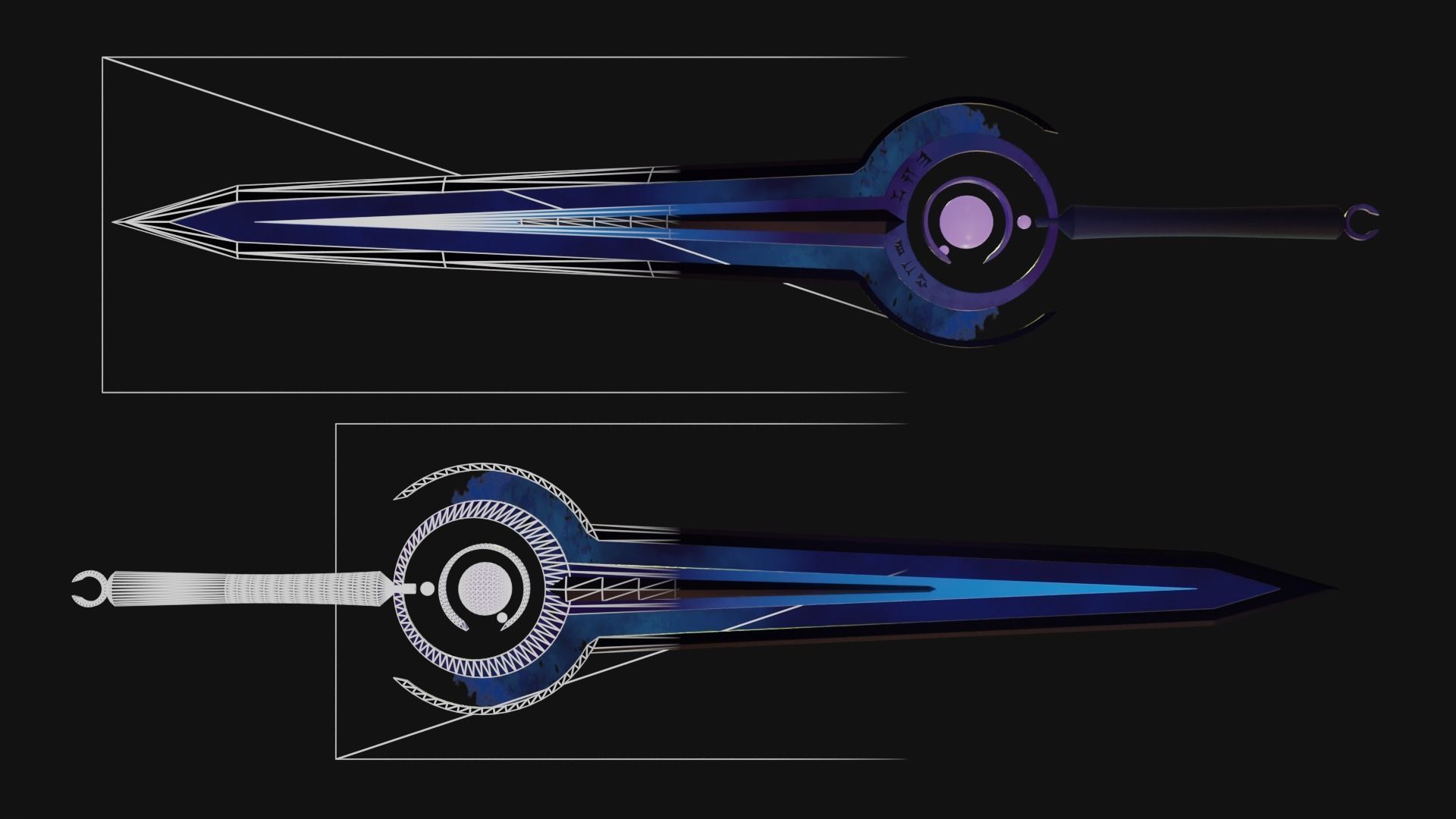 Fantasy Swords Low-poly 3D model_5