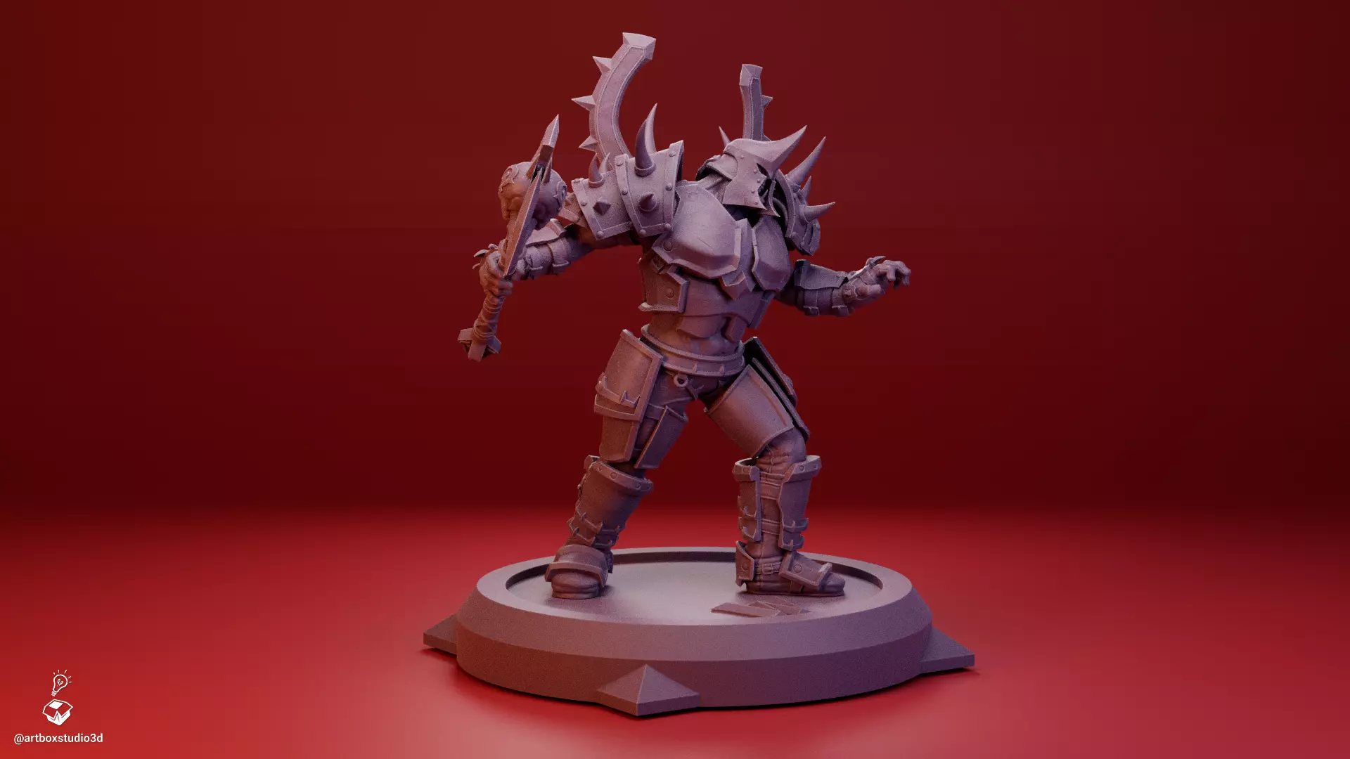 Warrior Orc Warlord Battlegear 3D print model_0