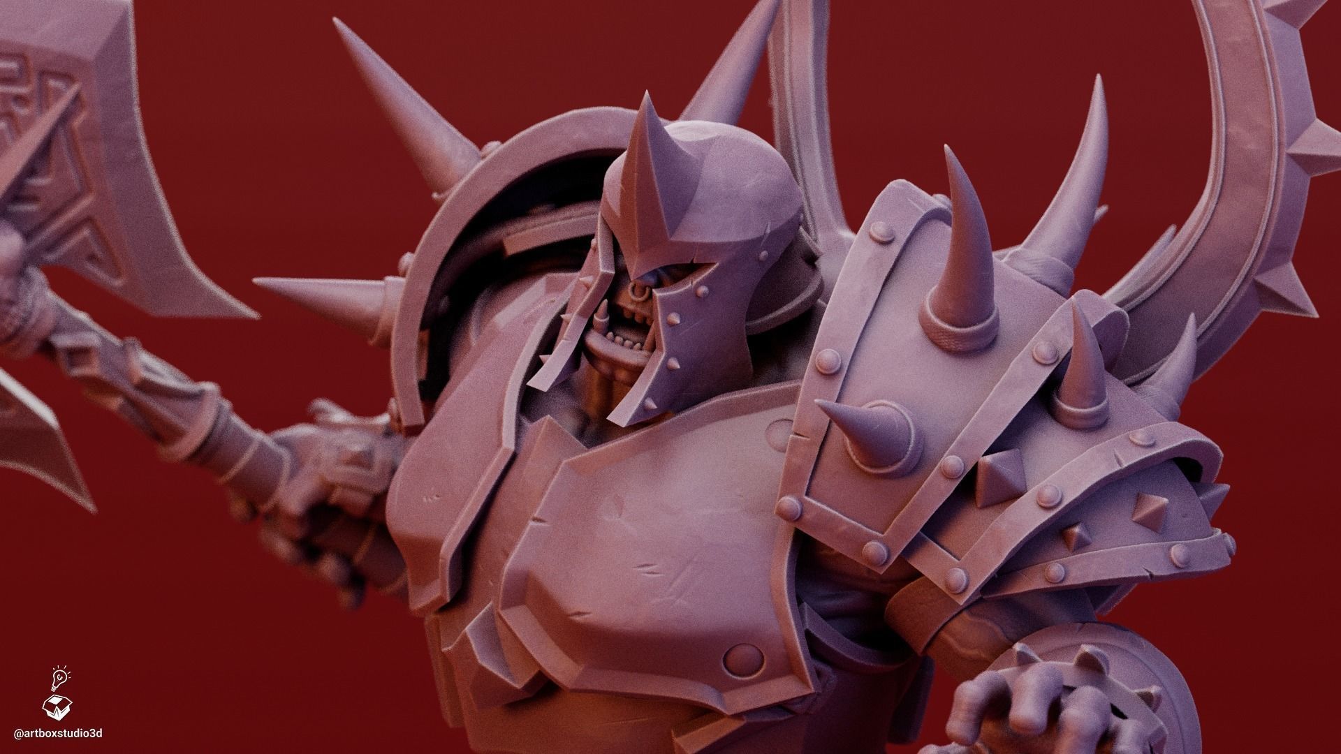 Warrior Orc Warlord Battlegear 3D print model_3